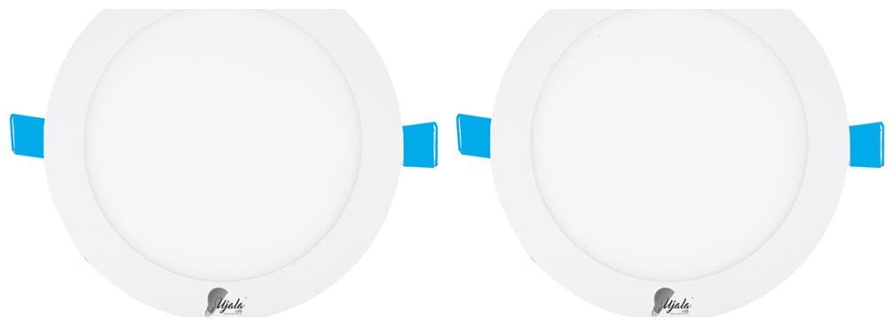 

Ujala Led 9 W Round Panel Ceiling Light - 110 Lumen W B22 Base (Aluminum) PC Diffuser 2Year Warranty (Pack of 2 Cool Day Light)