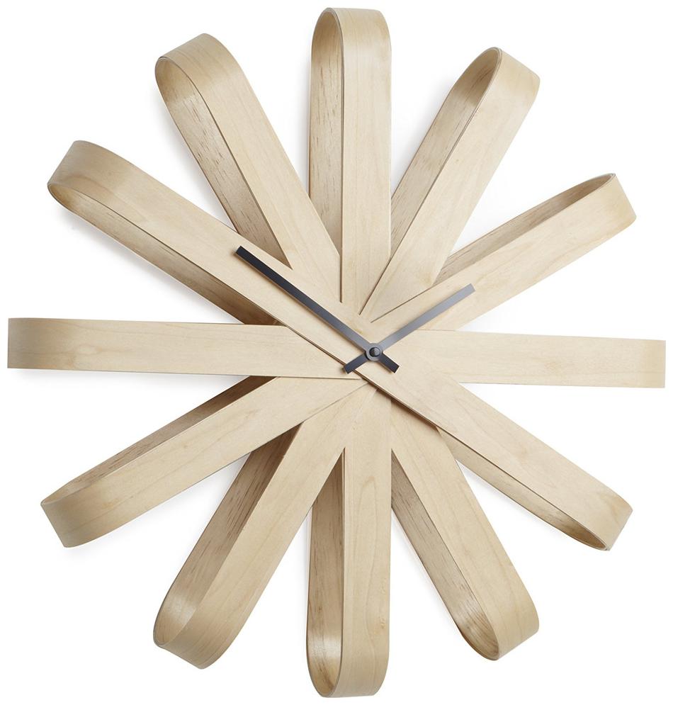 

Umbra Ribbonwood Large Modern Wall Clock Natural