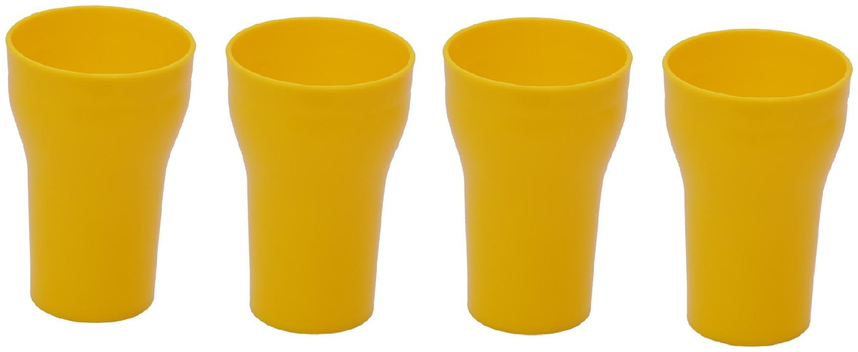

Unbreakable Multipurpose Fancy Glass Yellow 300 ml Pack of 4