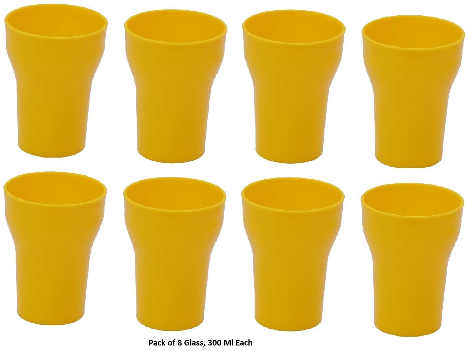 

Unbreakable Multipurpose Glass yellow Pack of 8 300 ml each