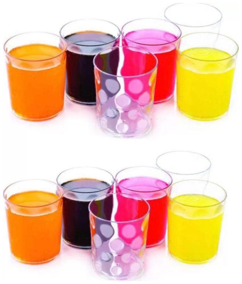 

Unbreakable 12 pcs Juice Water Glass Set (Transparent)