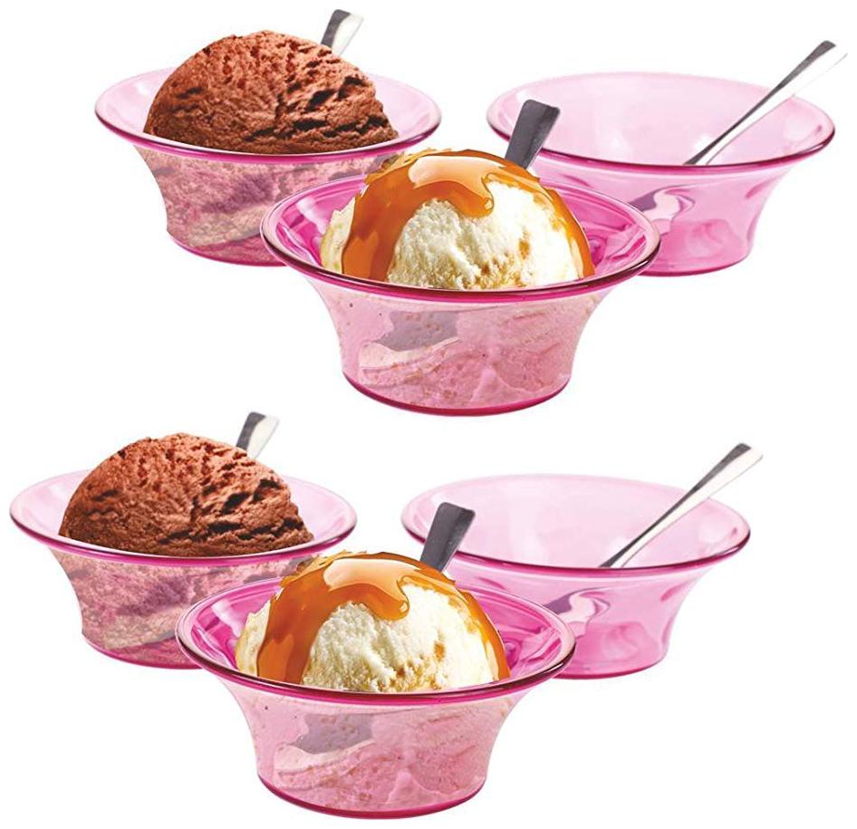 

Unbreakable Ice Cream Bowls Set With Spoons Set Bowls Serving Bowls - Set of 6
