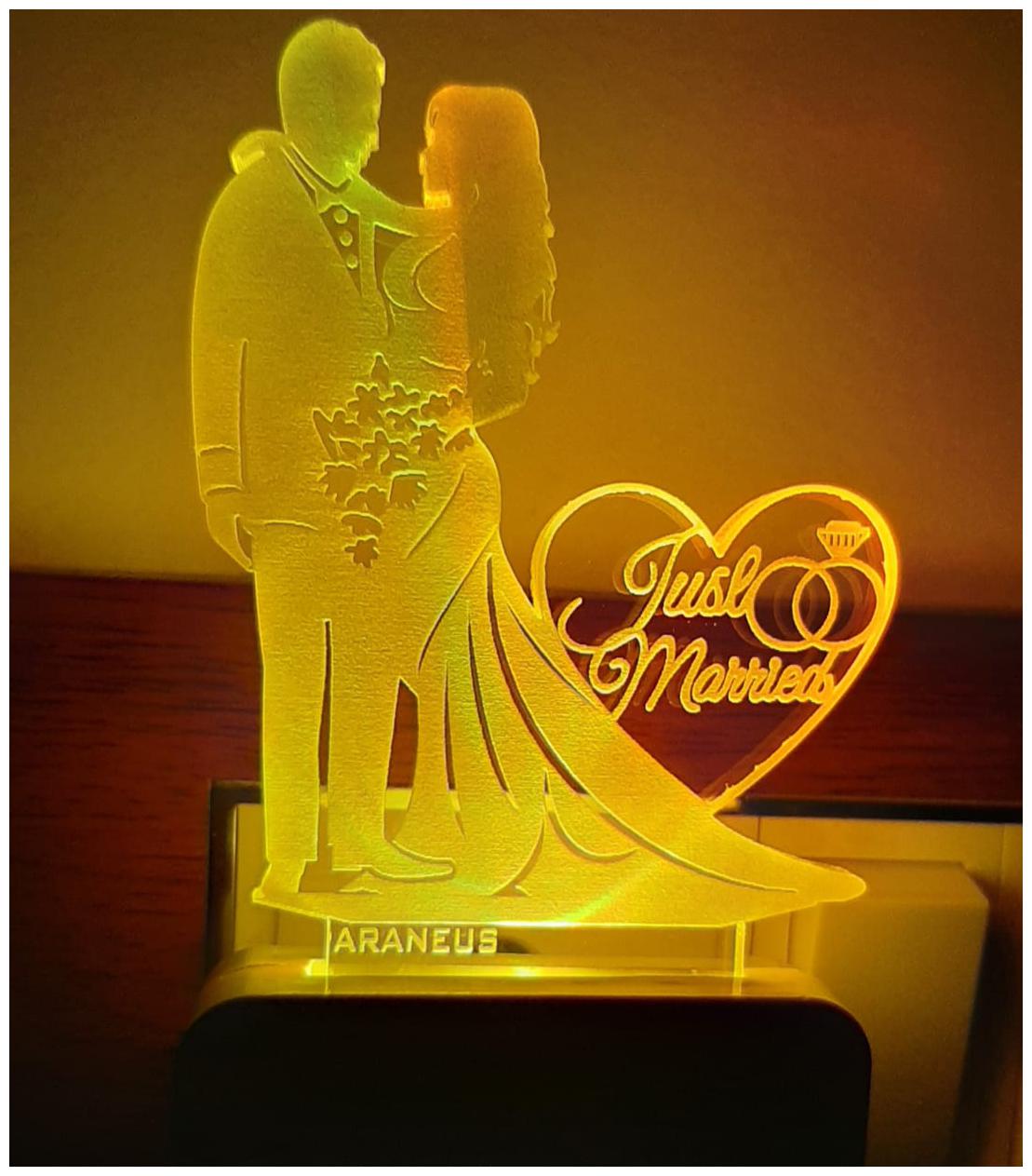 

Unicept 3D Nightlamp For Stylish Lovely Couple Night Lamp With 7 Color Changing Light For Gift For Bedroom Livingroom