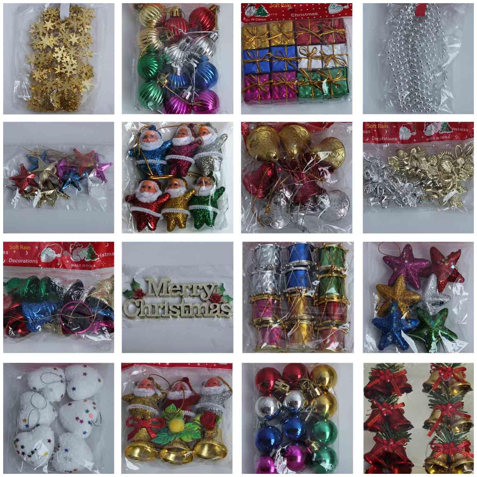 

UNIQUE - 150 PIECES XMAS TREE DECORATION - 15 VERITY CHRISTMAS TREE DECORATION