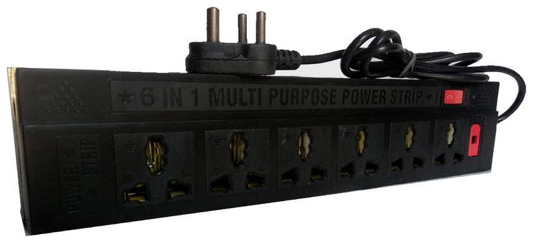 

Unique Three Pin Black Extension Board ( 1 5 m 6 Socket 1 Switches)