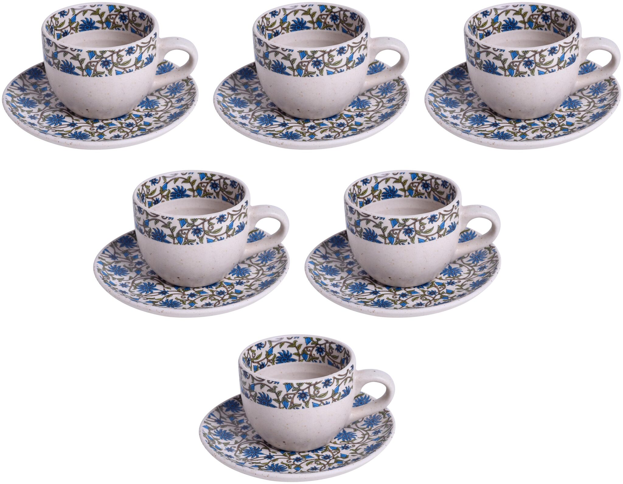 

Unravel India Floral Print Stoneware Painting Tea Cup And Saucer Set (Multicolor Set Of 12)