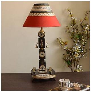 Buy Unravel India Dhokra And Warli Wooden Table Lamp Online At Low Prices In India Paytmmall Com