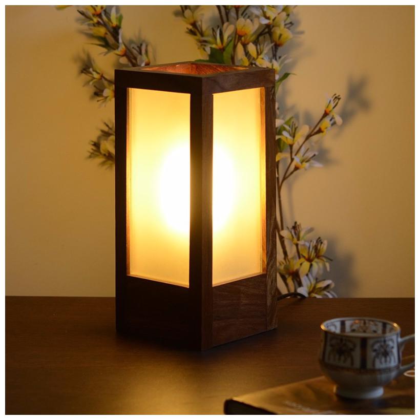 

Unravel India Wooden Glass contemporary Table lamp