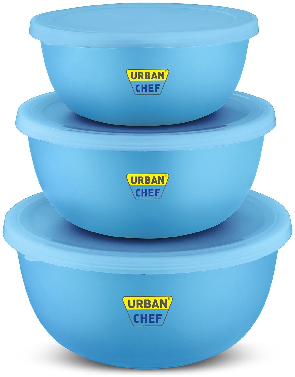 

URBAN CHEF 2500 ml Blue Stainless steel Plastic Container Set - Set of 3