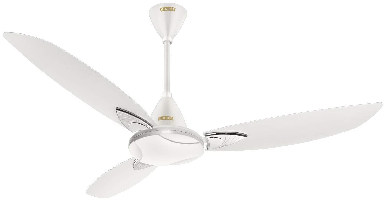 

Usha Bloom Primrose 1250 mm 3 Blade Ceiling Fan (Sparkle White Pack of 1)