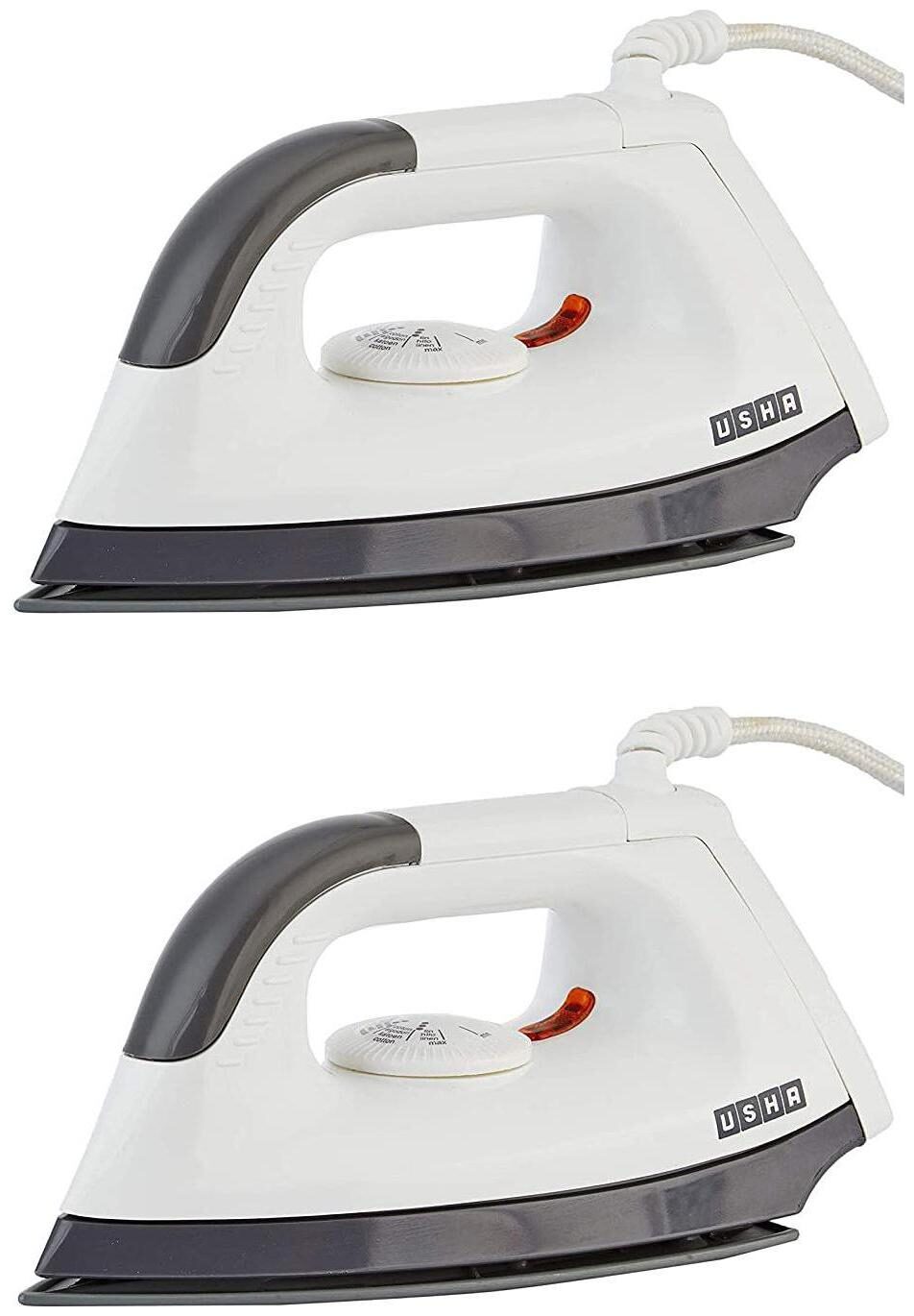 

Usha EI 1602 1000-Watt Lightweight Dry Iron (multi-colour) pack of 2