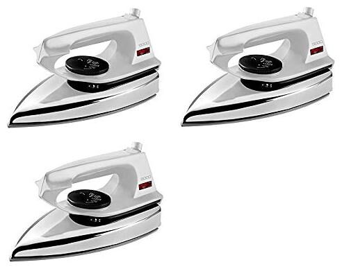 

Usha EI 2802 1000-Watt Ultra Lightweight Dry Iron (White) pack of 3