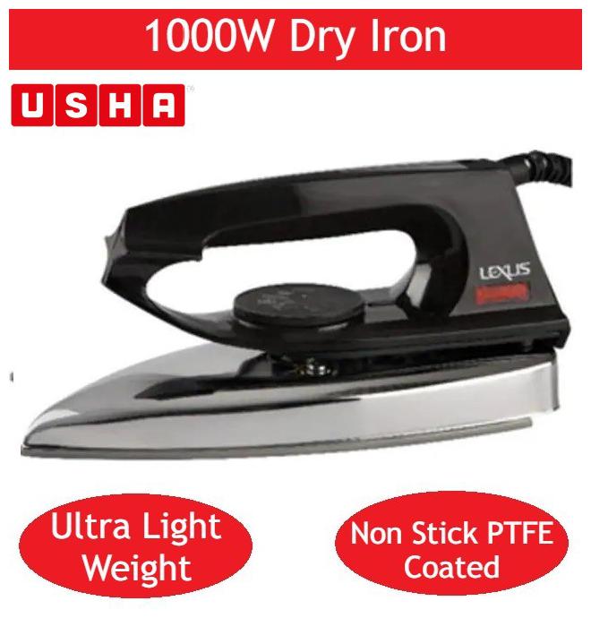 

Usha EI 2802 1000 W Dry Iron (Black)