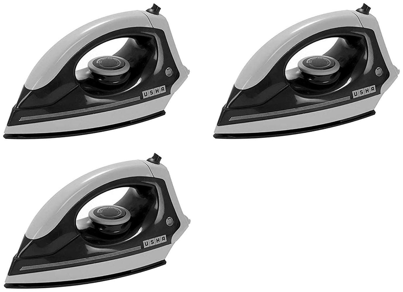 

Usha EI 3302 1100-Watt Lightweight Dry Iron (Grey Black) Pack Of 3