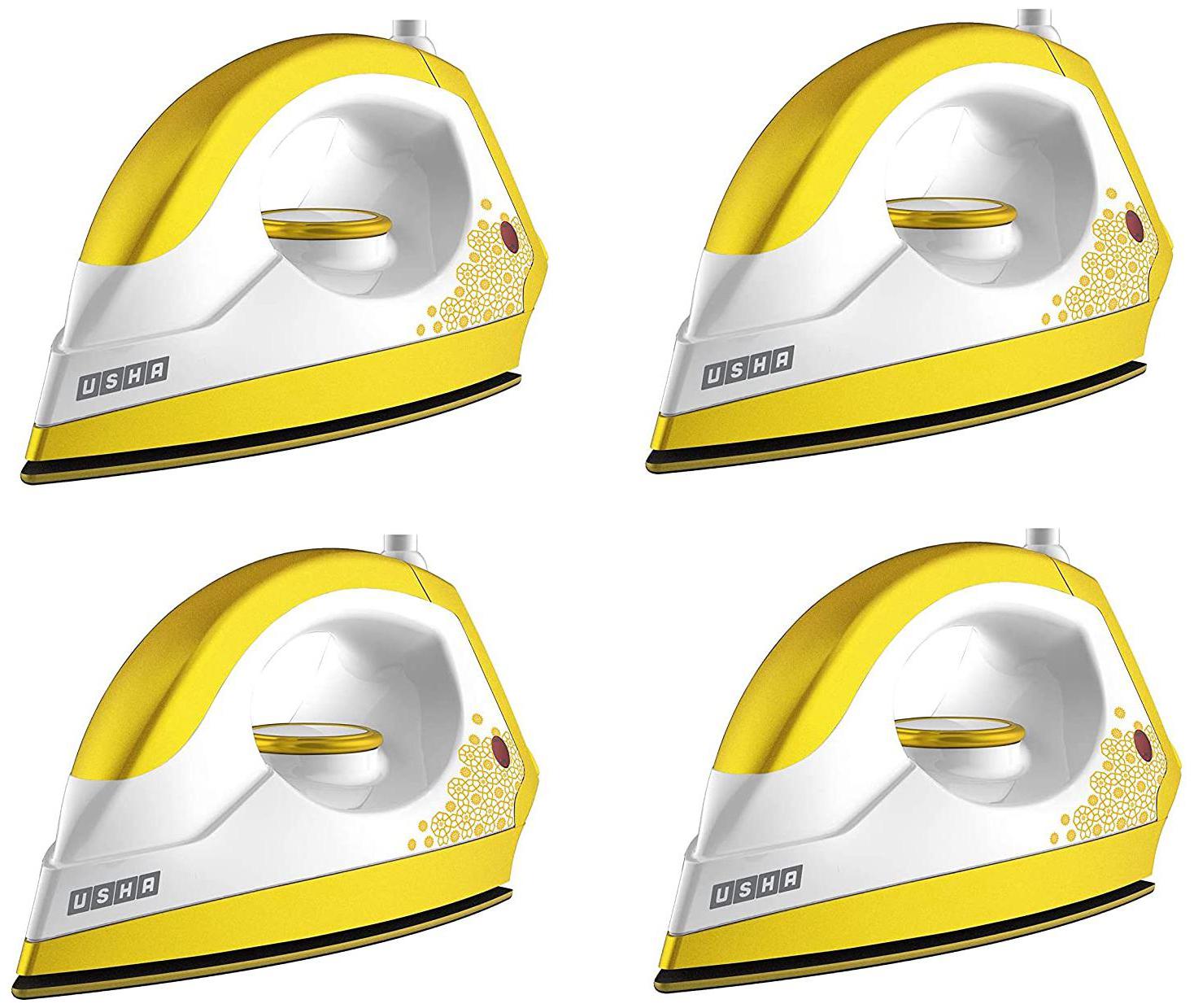 

Usha EI 3302 Gold 1100-Watt Lightweight Dry Iron (Sulphur Yellow) Pack Of 4