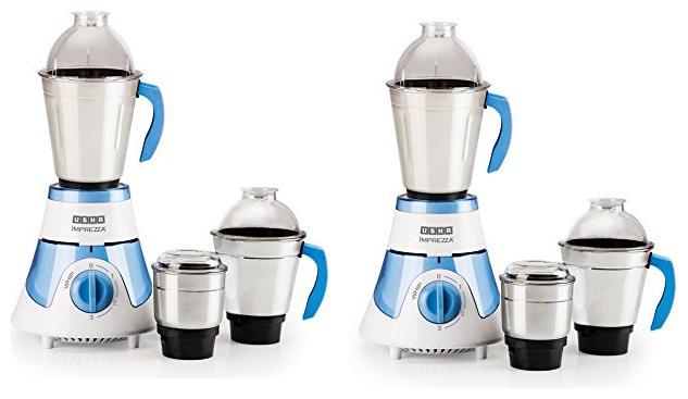 

Usha IMPREZZA-MG3563 600 W Mixer Grinder ( White Blue 3 Jars )