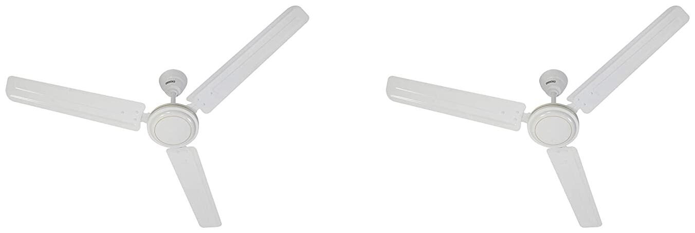 

Usha Racer 1200mm Ultra High Speed 400RPM Ceiling Fan (White) Pack Of 2