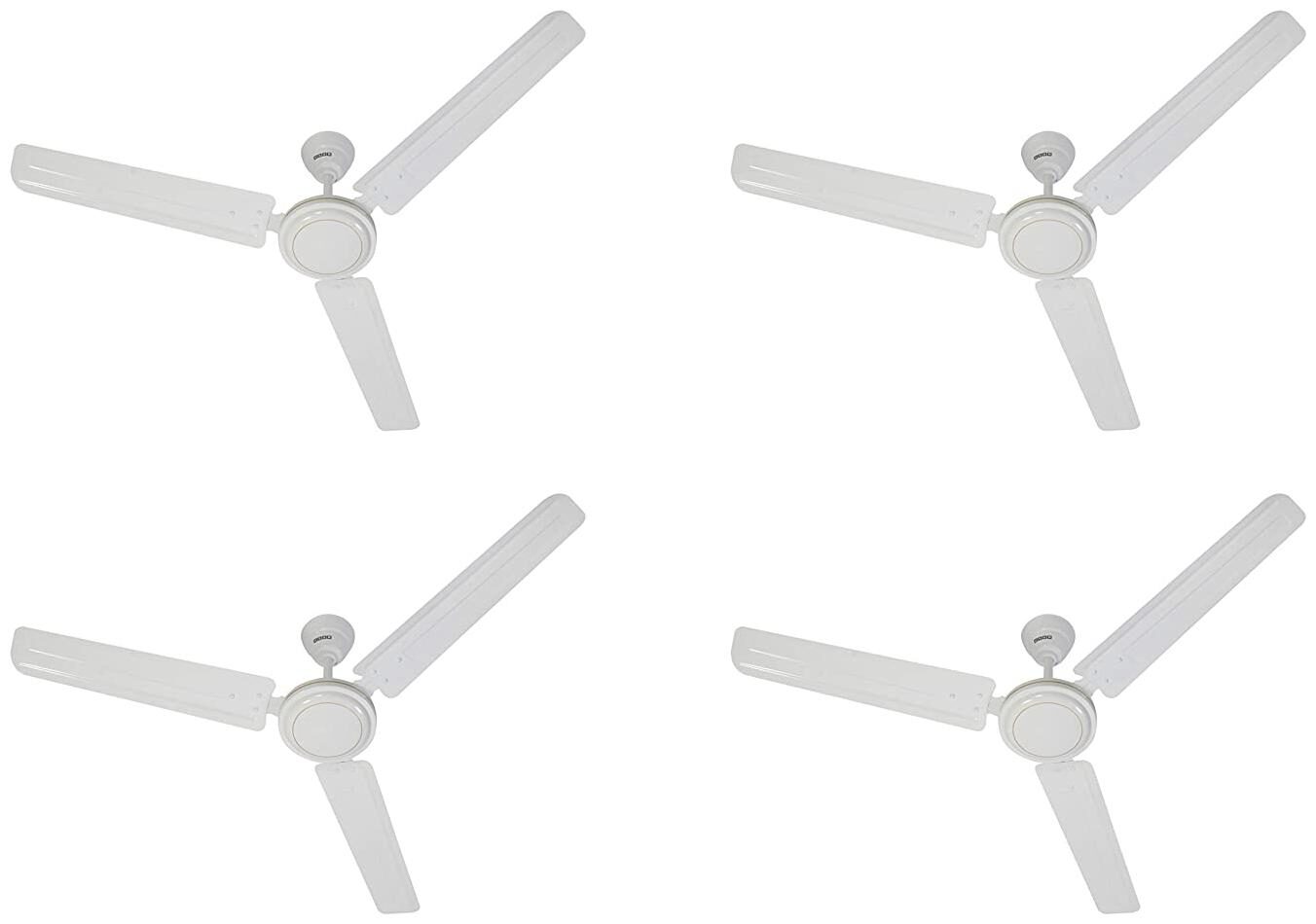 

Usha Racer 1200mm Ultra High Speed 400RPM Ceiling Fan White pack of 4
