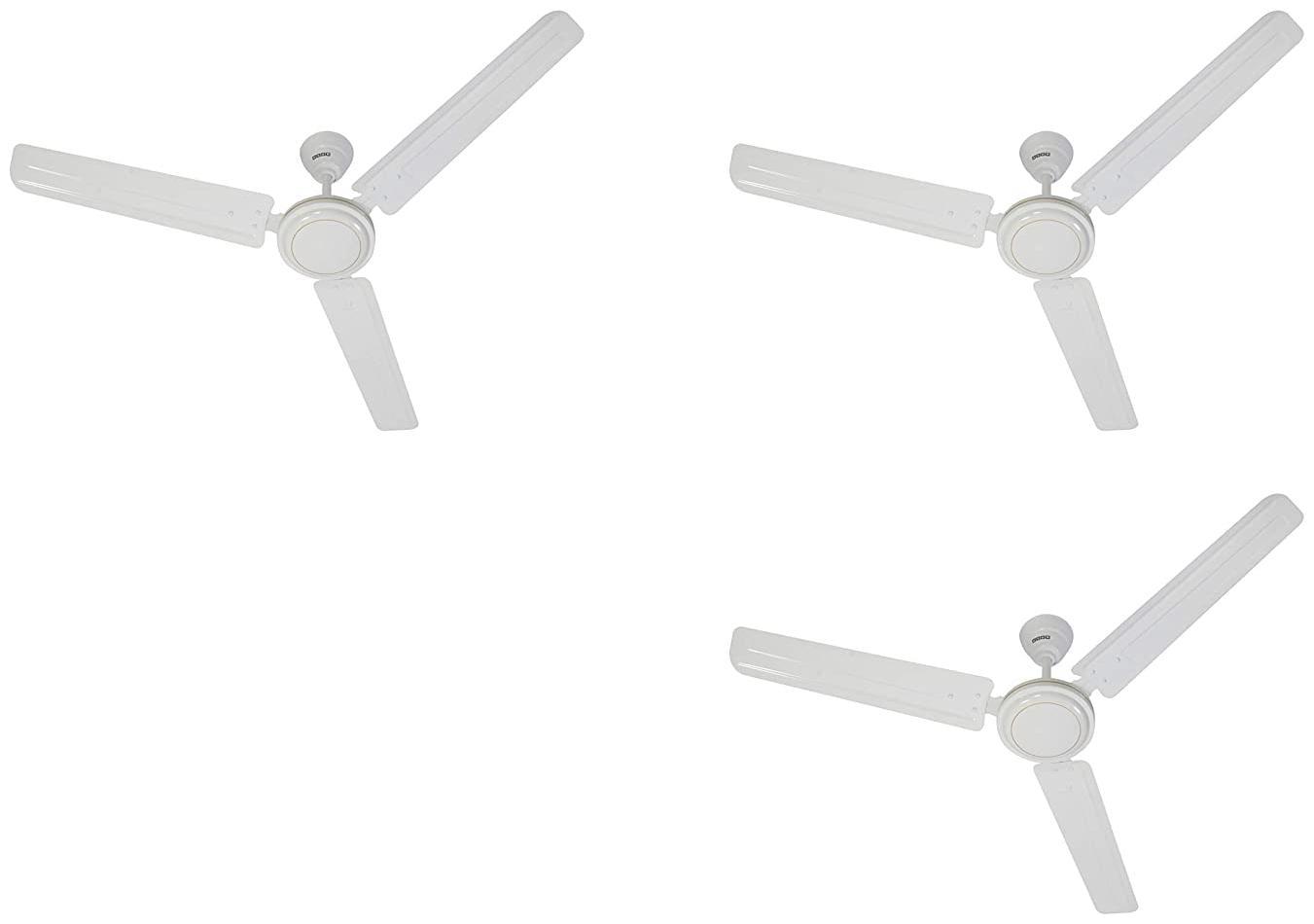 

Usha Racer 1200mm Ultra High Speed 400RPM Ceiling Fan White pack of 3