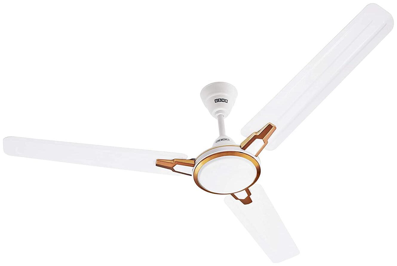 

USHA Racer Chrome 1200 mm Ceiling Fan (Rich White)