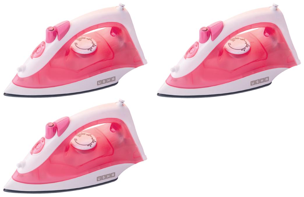 

Usha Steam Iron SI3813C 1300W (White Pink) Pack of 3