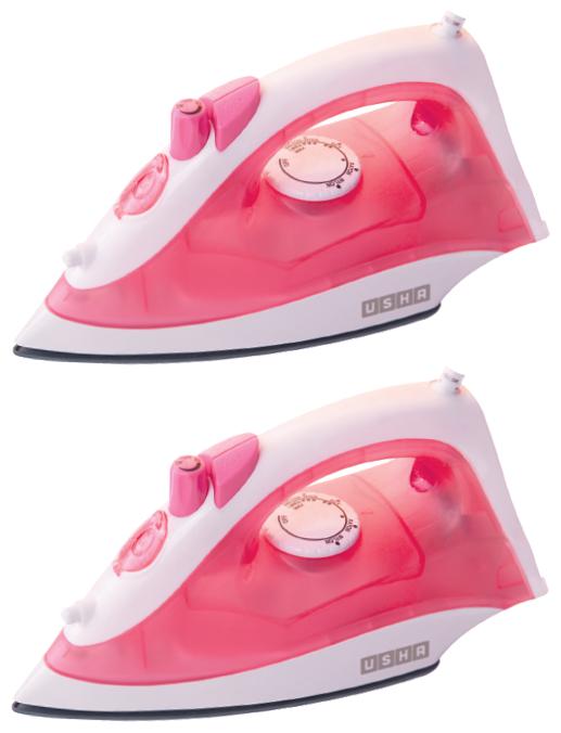 

Usha Steam Iron SI3813C 1300W (White Pink) Pack of 2