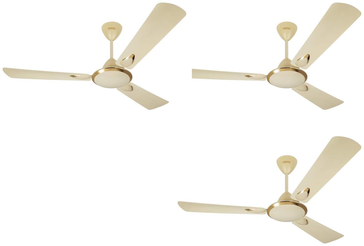 

Usha Striker Platinum 1200mm 80-watt Goodbye Dust Ceiling Fan with Anti Dust Feature (Pearl Ivory Matt) pack of 3