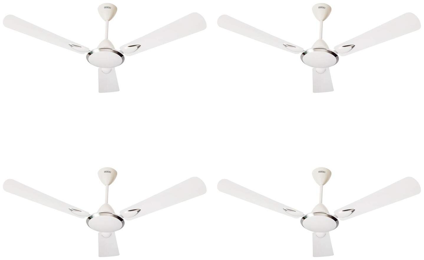 

Usha Striker Platinum 1200mm 80-watt Goodbye Dust Ceiling Fan with Anti Dust Feature (Pearl White Chrome) pack of 4