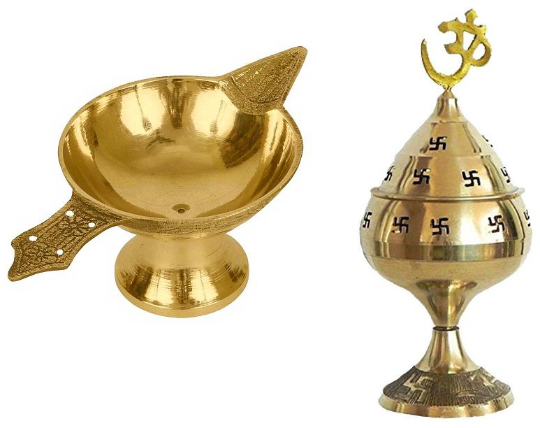 

Utkarsh Combo Of Akhand Laxmi Deepak Pital Diya With ( No 1 )Jali Akhand Jyoti Deep with Stand
