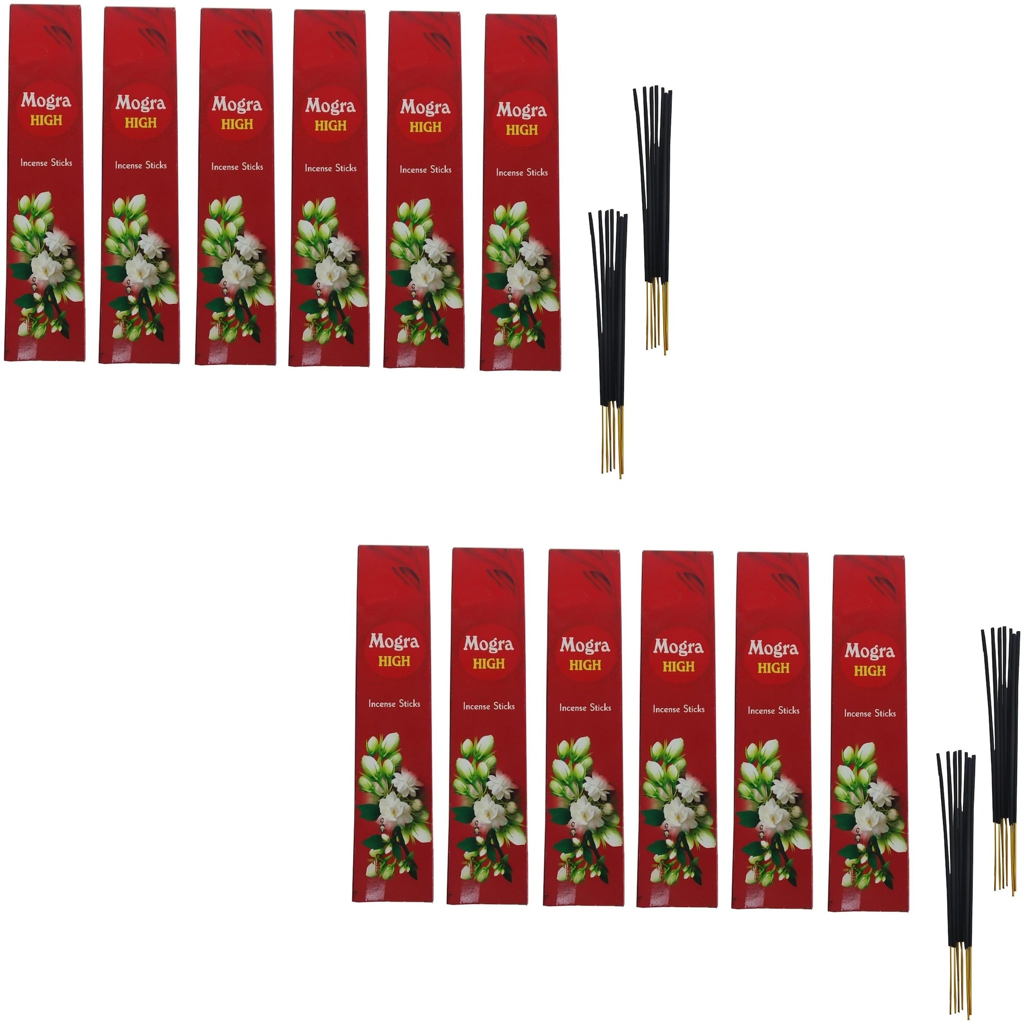 

Utkarsh (Set Of 12 Pkt) Natural Mosquito Out Repellent Pollution Free Dry Fresh Mogra Jasmine Fragrance (10 Grams Each Box) Incense Sticks Agarbattis For Spiritual Purpose Worship Puja Mediation