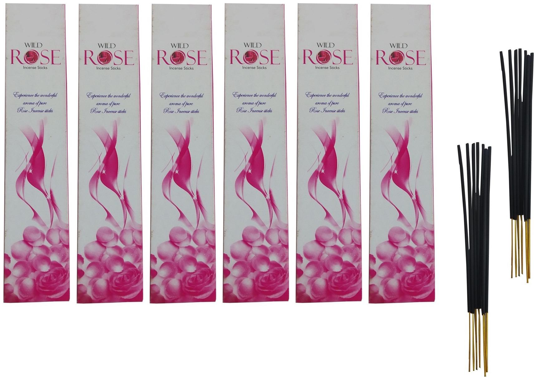

Utkarsh (Set Of 6 Pkt) Natural Mosquito Out Repellent Pollution Free Dry Fresh Rose Gulab Fragrance (10 Grams In Each Box) Incense Sticks Agarbattis For Spiritual Purpose Worship Puja Mediation