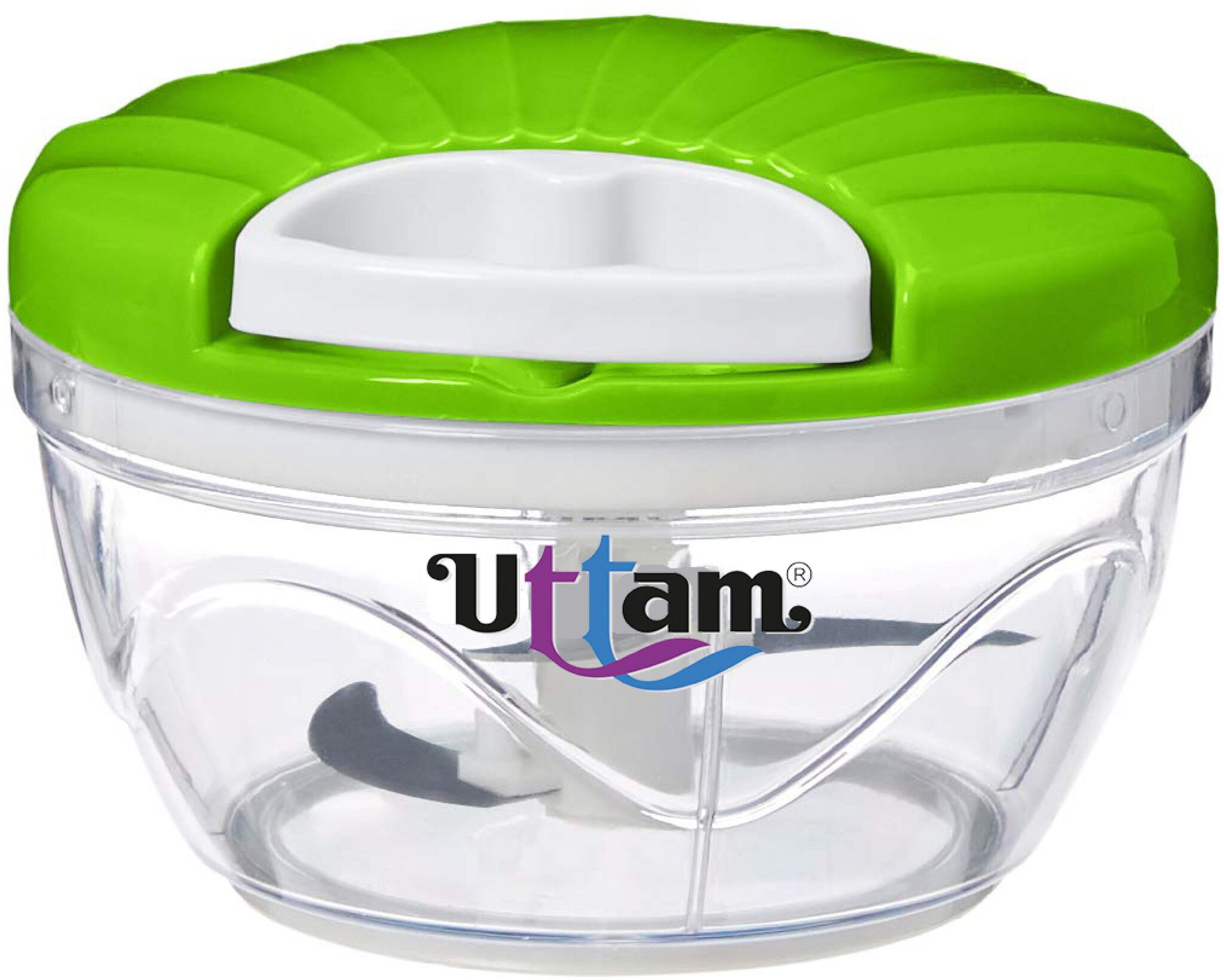 

UTTAM High Quality Large Vegetable Chopper with 3 Blades - 500 ml (Assorted Color)
