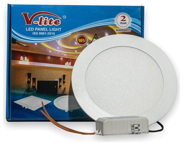 

V-lite 15-Watt LED Slim Recessed Panel Ceiling Light (Cool White Round Pack of 2 )