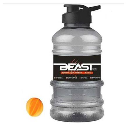 

VAGMI Sports Gallon Water Bottle Plastic Black Water Bottle ( 1050 ml Set of 1 )