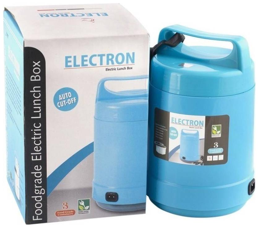 

VAGMI Blue Electric lunch box ( Set of 3 990 ml )