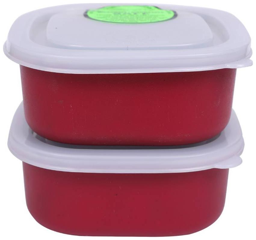 

VAGMI Red Lunch box ( Set of 2 300 ml )