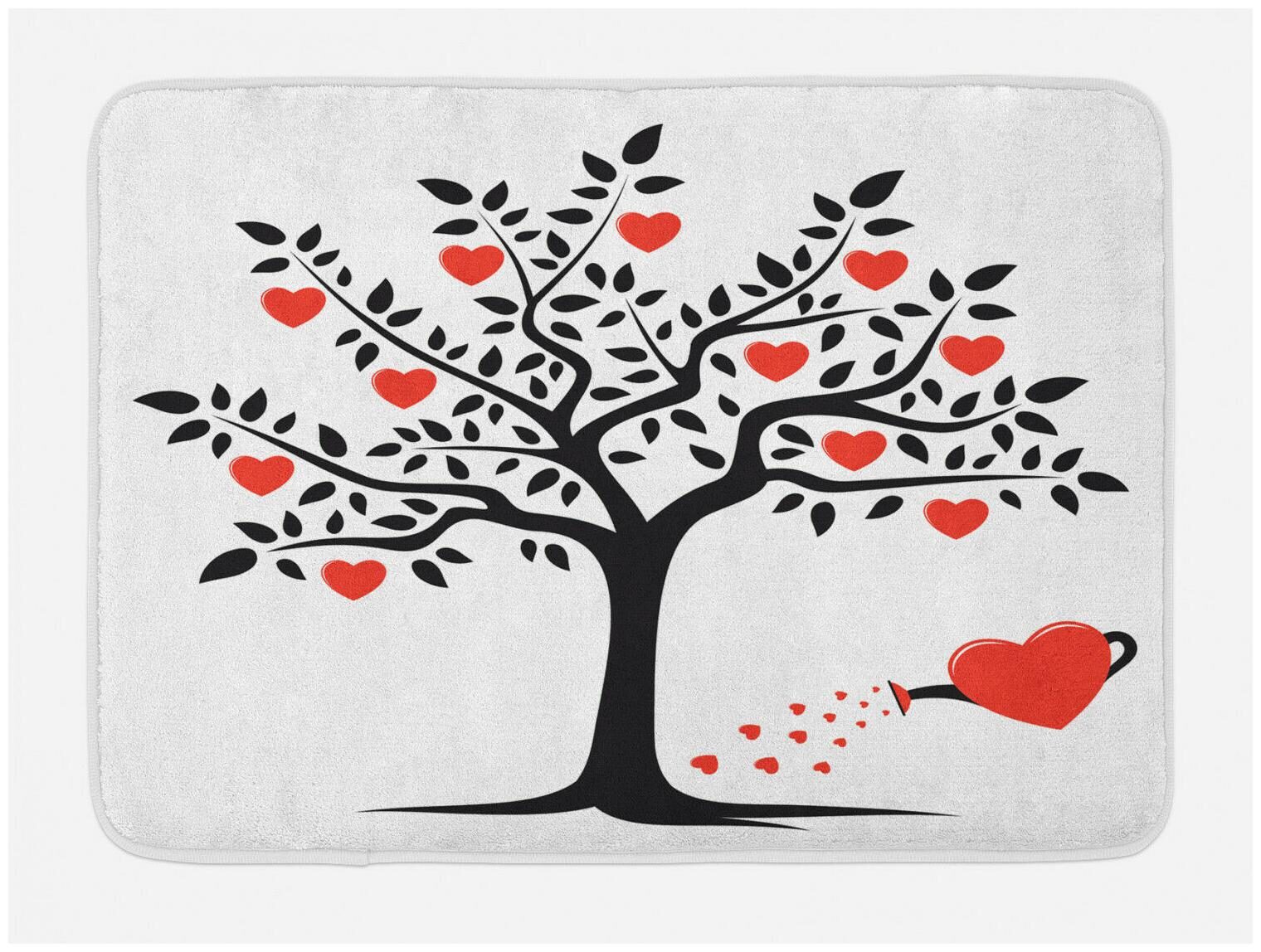 

Valentines Bath Mat Romantic Love Tree Non-Slip Plush Mat 29 5 X 17 5 Inches