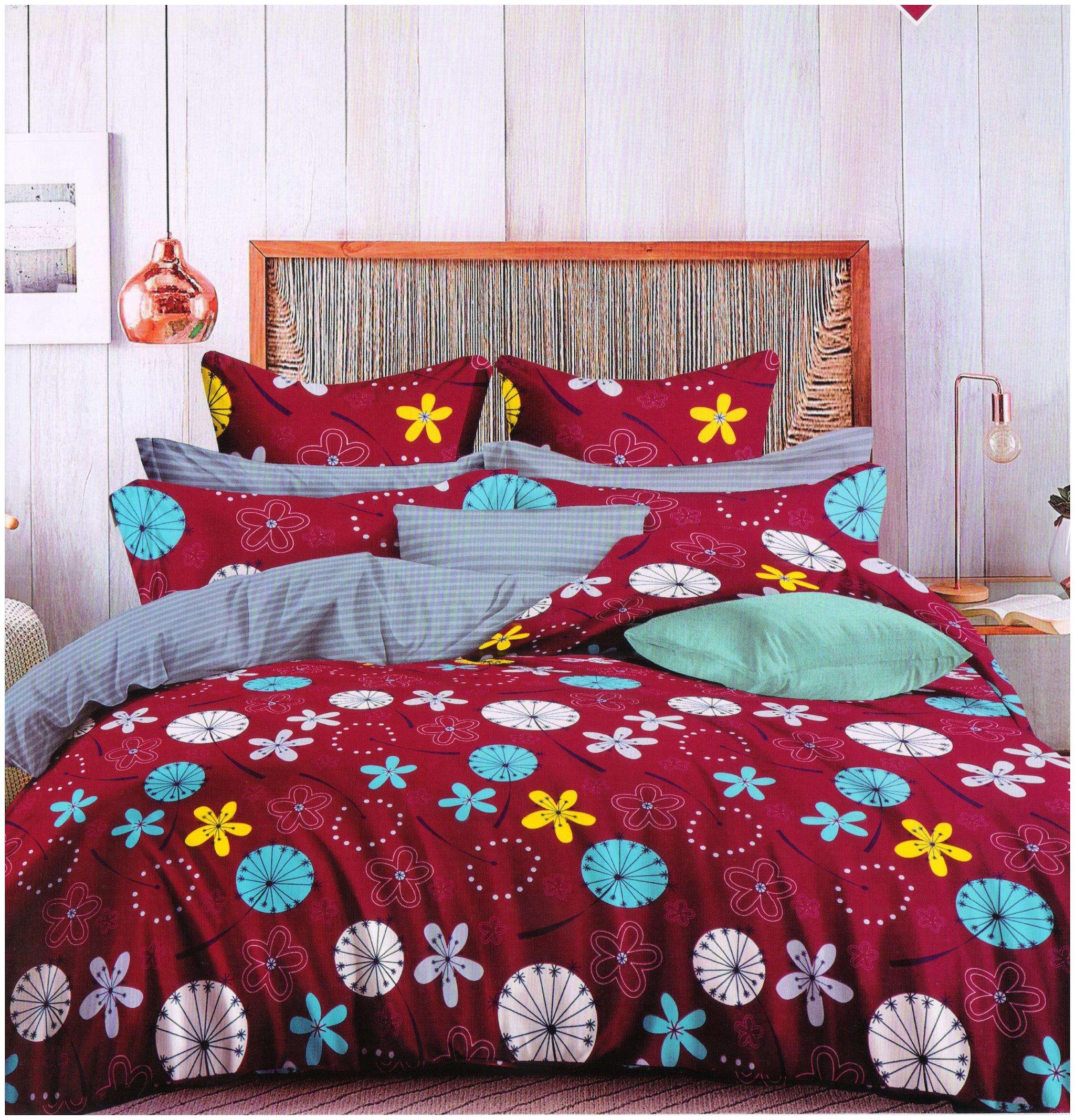 

Valtellina Cotton Floral Single Size Bedsheet 104 TC ( 1 Bedsheet With 1 Pillow Covers Multi )