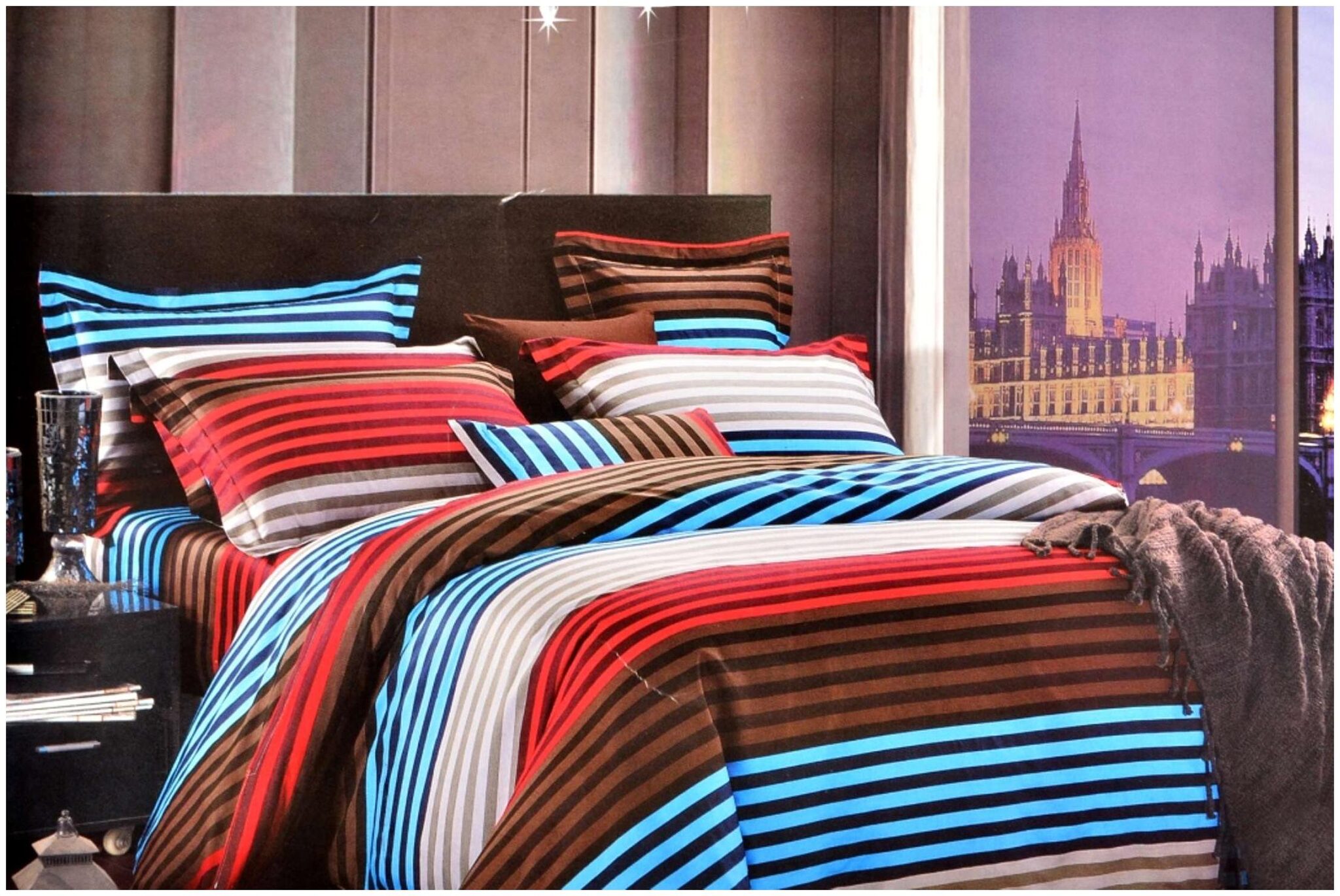 

Valtellina Cotton Abstract King Size Bedsheet 104 TC ( 1 Bedsheet With 2 Pillow Covers Multi )