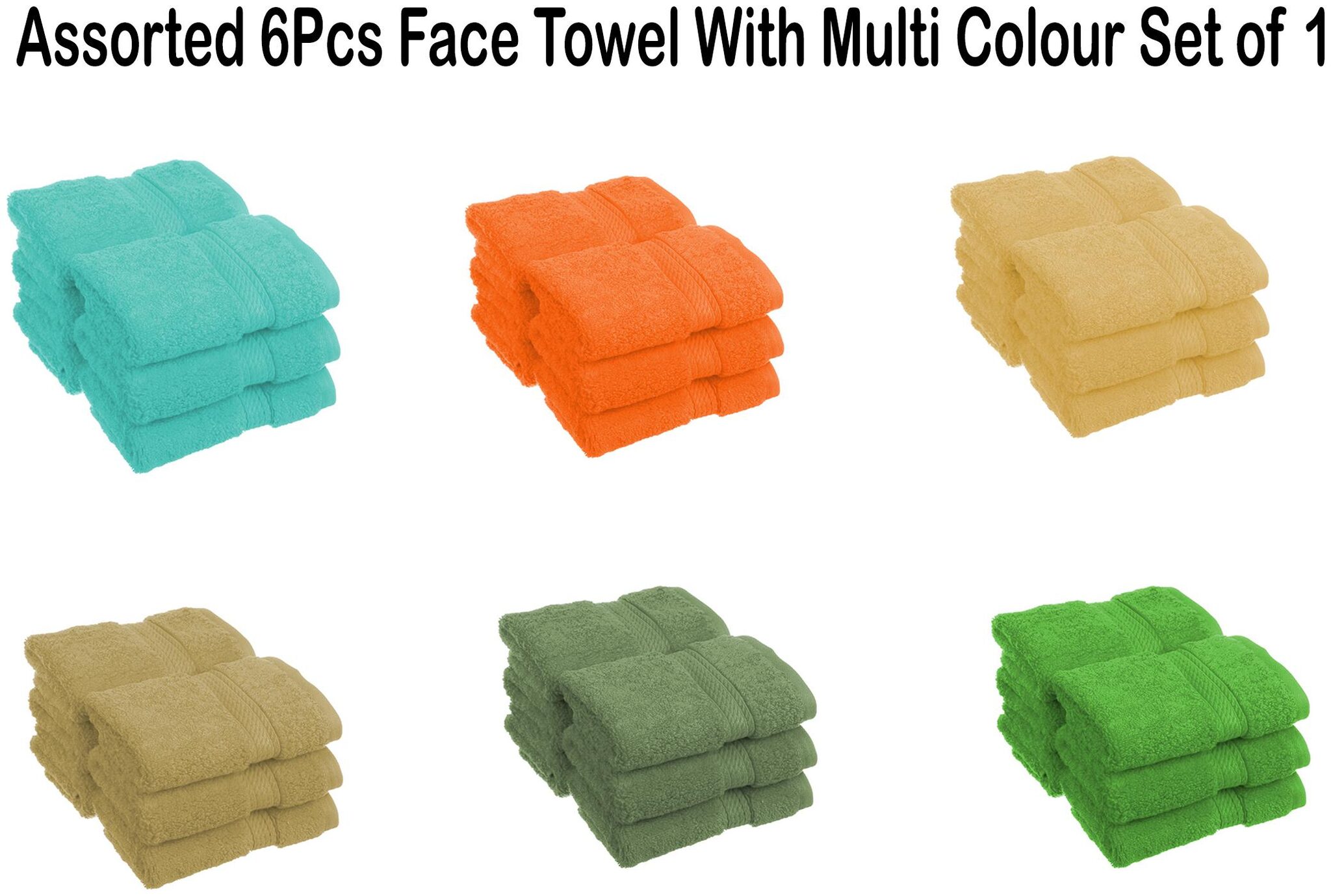 

Valtellina 350 GSM Cotton Face Towel ( 6 Pieces Assorted )