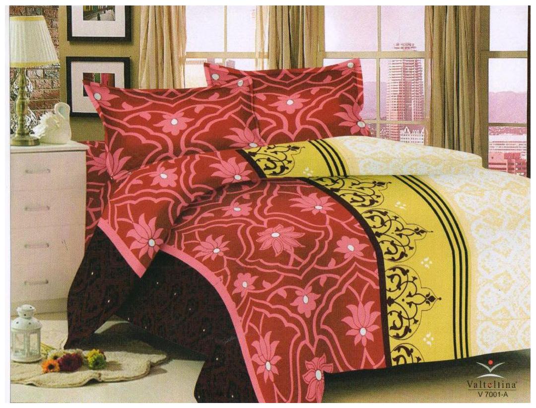 

Valtellina Cotton Abstract Double Size Bedsheet 104 TC ( 1 Bedsheet With 2 Pillow Covers Multi )
