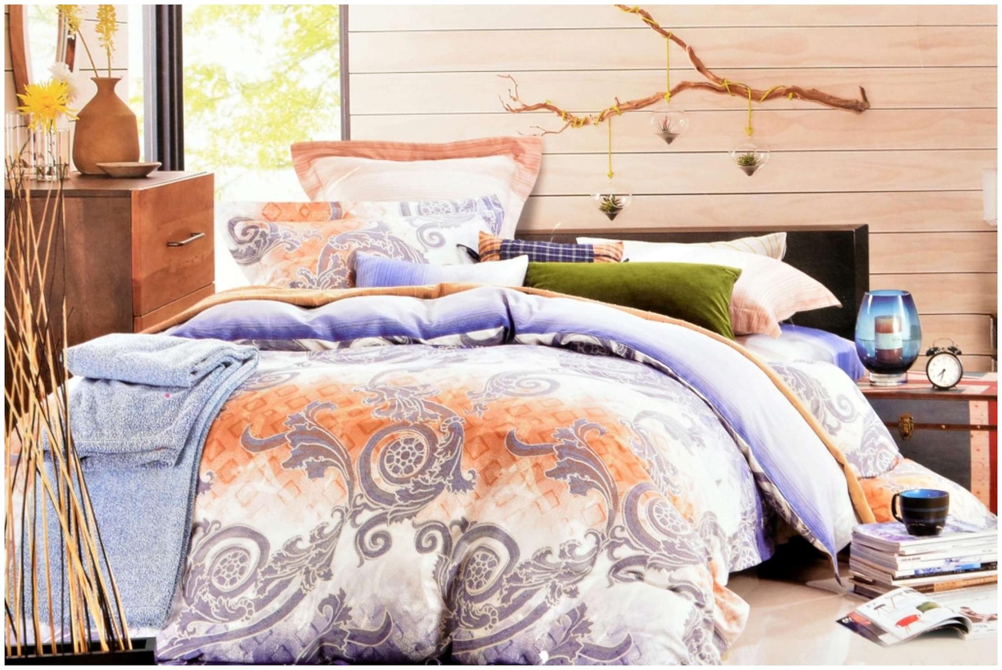 

Valtellina Cotton Abstract King Size Bedsheet 104 TC ( 1 Bedsheet With 2 Pillow Covers Multi )