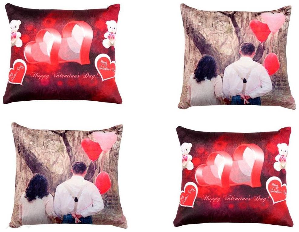 

Valtellina Printed Satin Red Cushion Cover ( Regular Pack of 4 )