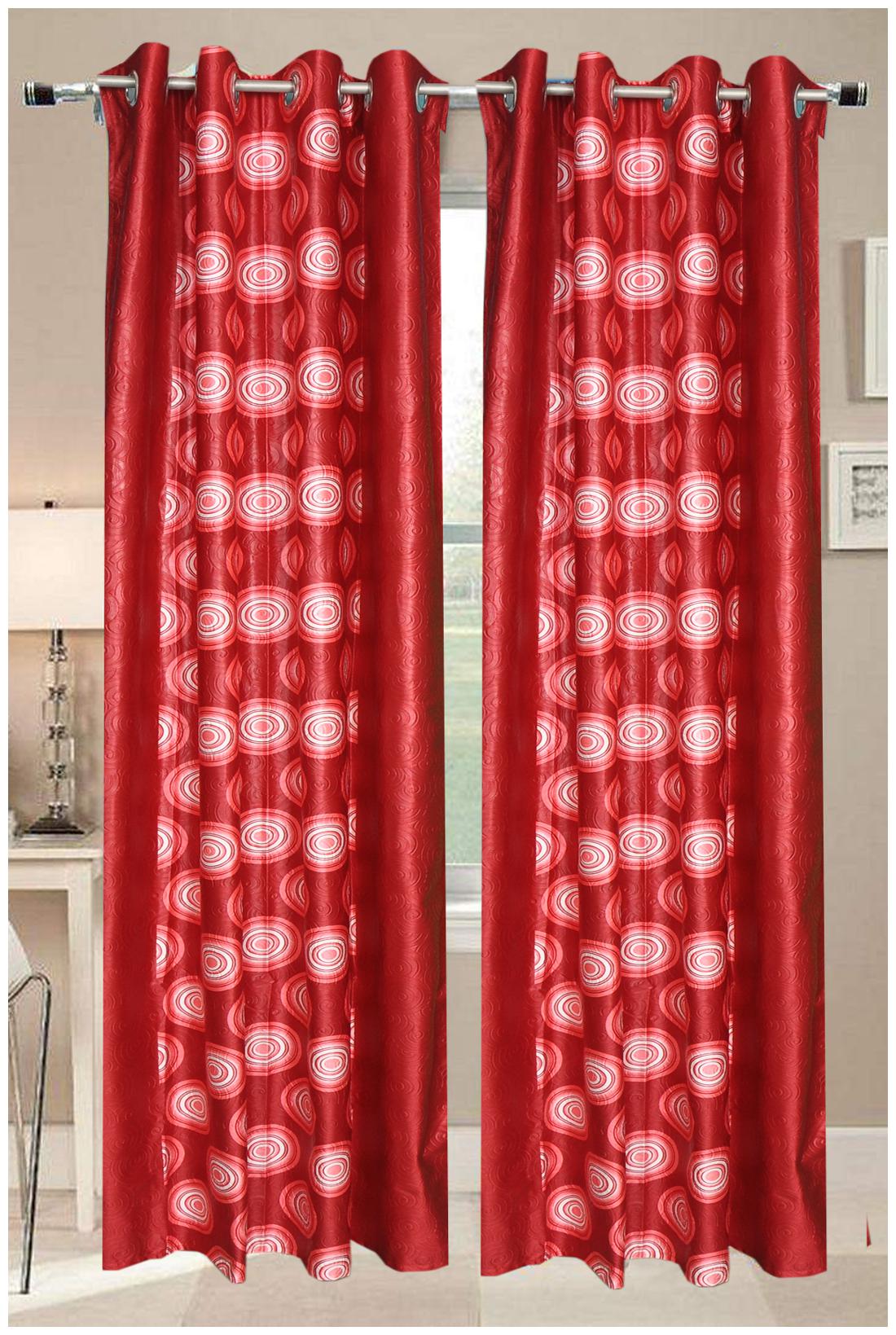 

Valtellina beautiful designer cream red color Door curtain (9 ft)