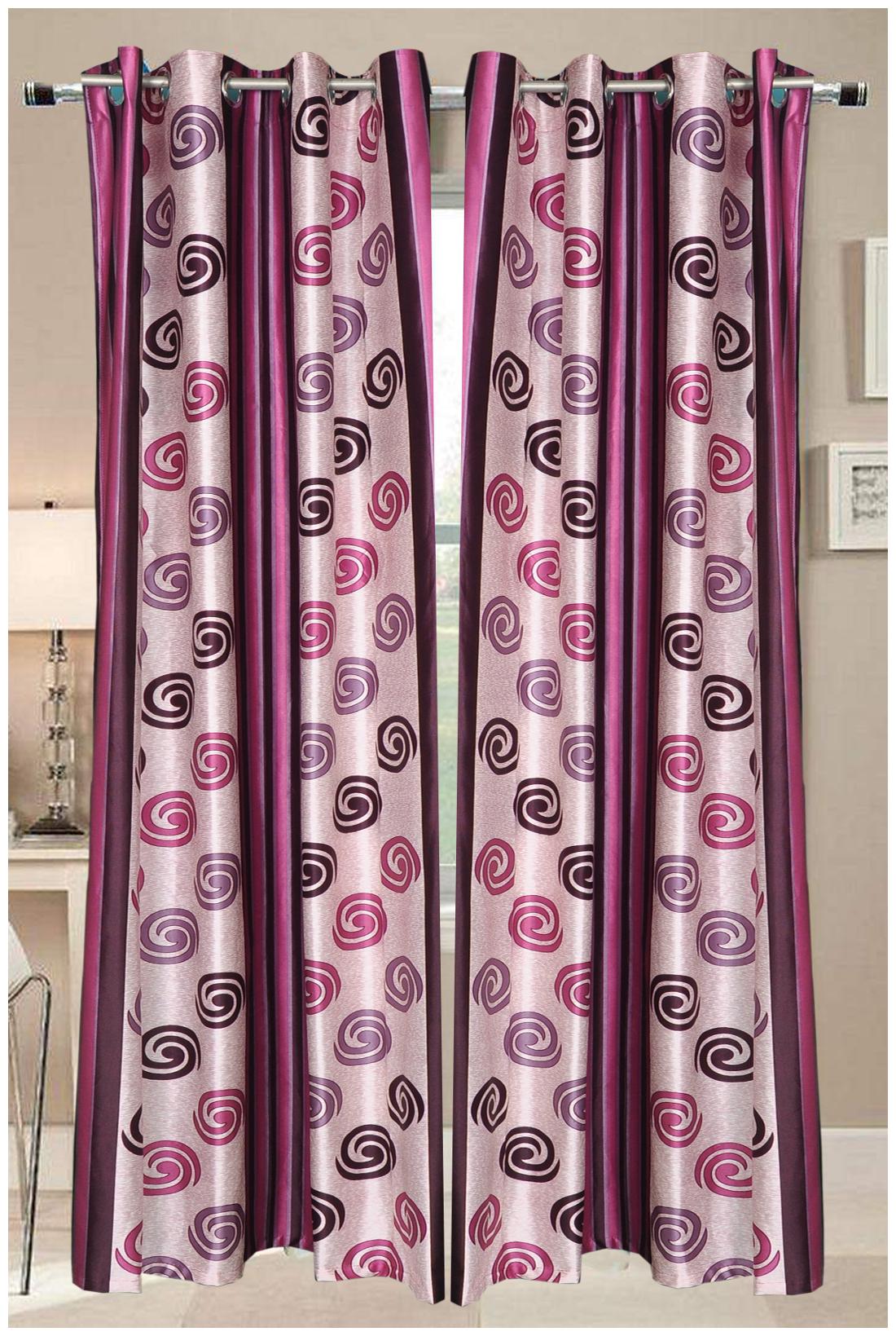 

Valtellina beautiful designer cream purple color Door curtain (7 ft)