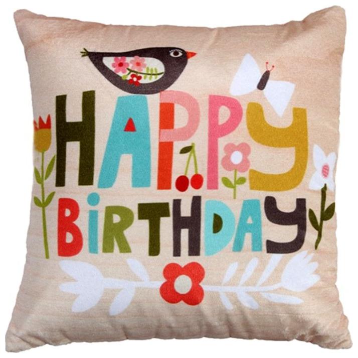 

Valtellina beautiful printed Happy Birthday cushion cover