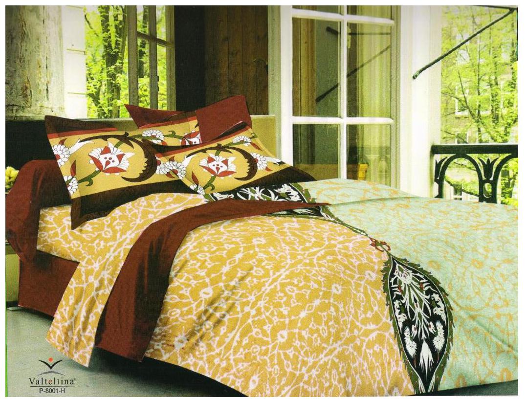 

Valtellina Cotton Abstract Double Size Bedsheet 104 TC ( 1 Bedsheet With 2 Pillow Covers Multi )