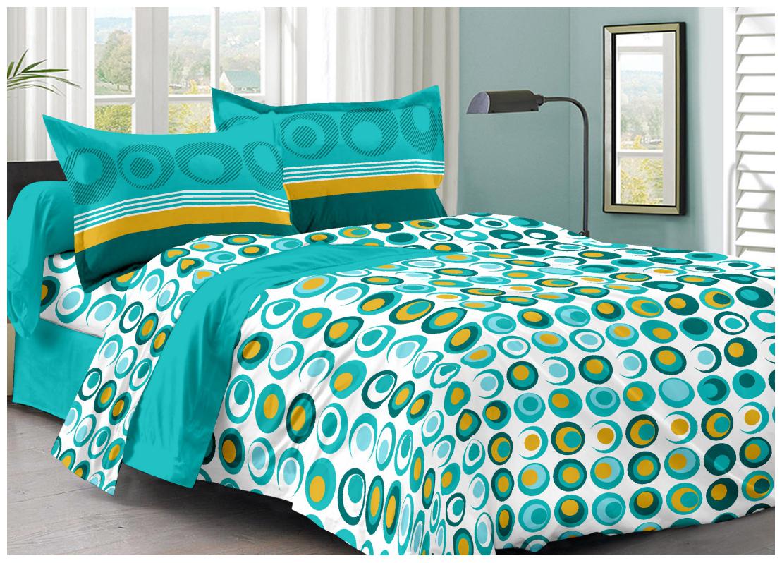 

Valtellina Cotton Abstract Double Size Bedsheet 104 TC ( 1 Bedsheet With 2 Pillow Covers Purple )