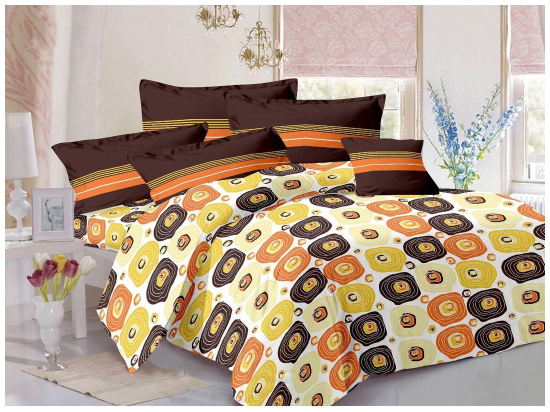 

Valtellina Cotton Abstract Double Size Bedsheet 104 TC ( 1 Bedsheet With 2 Pillow Covers Multi )
