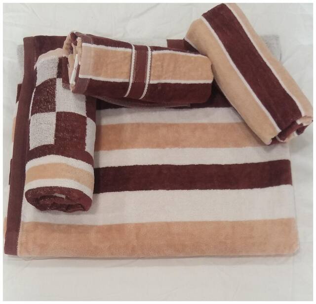 Valtellina 250 GSM Cotton Hand Towel ( Pack of 1 , Brown )